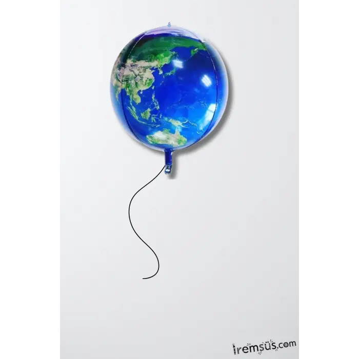 Dünya Figür Şekilli Folyo Helyum Balon 65 Cm World Folyo Balon