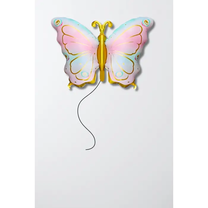 Makaron Kelebek Figür Folyo Helyum Balon 65 cm Hayvanlar Konsept Folyo Balon Süsleme