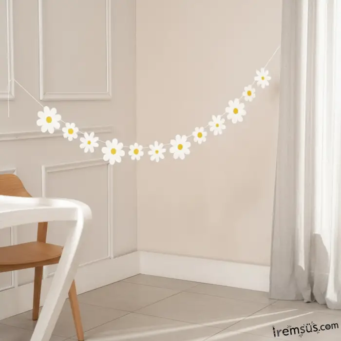 Papatya Konsept Doğum Günü Süslemesi Uzar Süsleme 150 Cm Papatya Süsleme