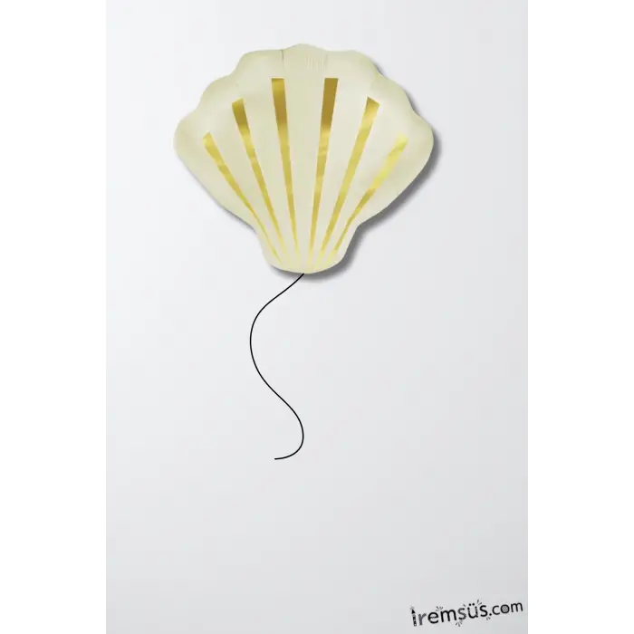 Satin Renk Retr Deniz Kabuğu Folyo Helyum Balon 54*511cm Deniz Kızı Konsept Parti Süslemesi