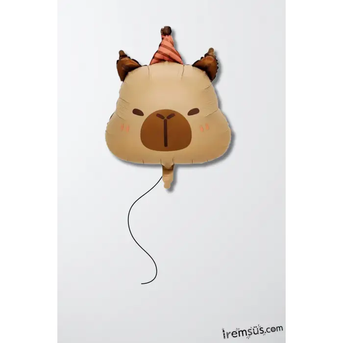 Kapipara Kafa Figür Folyo Helyum Balon 60 Cm Hayvan Şekilli Figür Balon