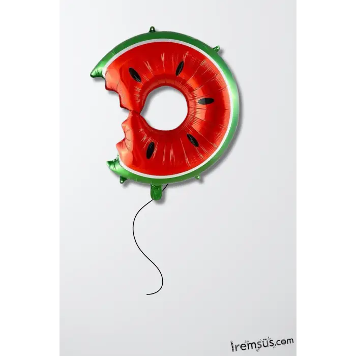 Karpuz Dilim Şekilli Folyo Helyum Balon Parti Balonu 71*47 Cm Meyve Konsept Parti Balonu