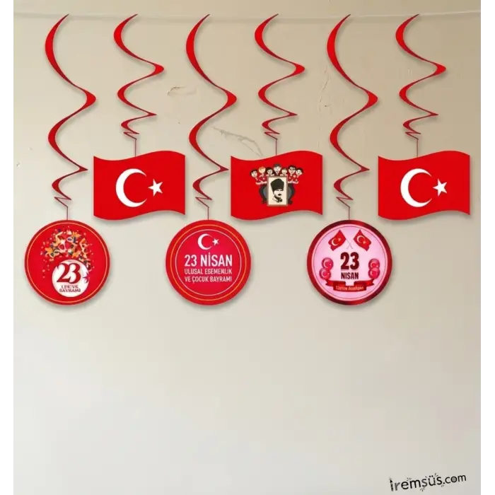 23 Nisan 6lı Tavan Sarkıt Süs