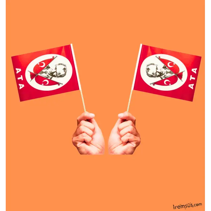 29 Ekim Cumhuriyet Bayramı Çıtalı Küçük Atatürk Bayrak 10 Adet Elde Tutmalık Bayrak