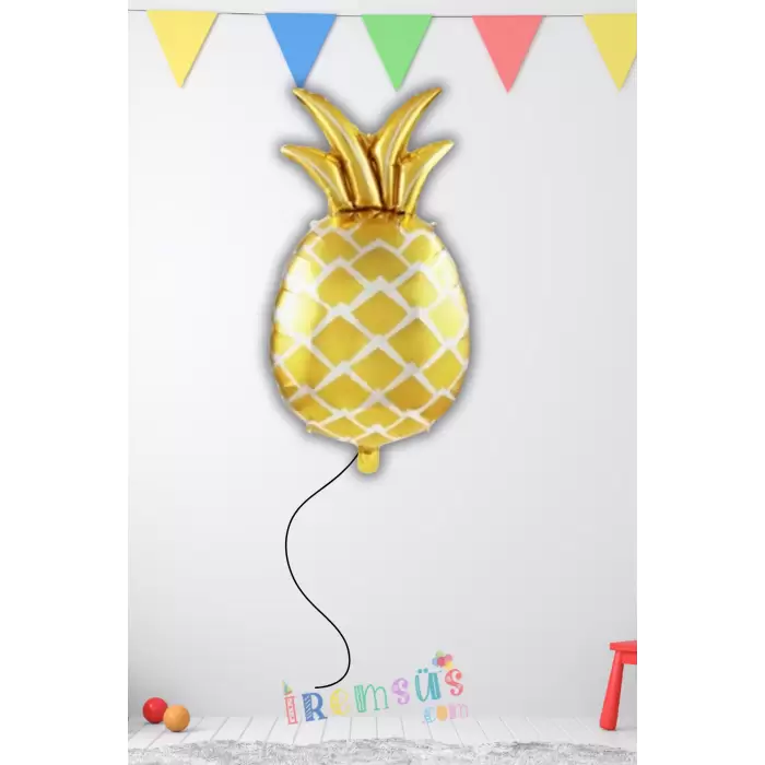 Ananas Figür Folyo Helyum Balon 24 Ananas Konsept Doğum Günü Süslemesi Meyve Tema