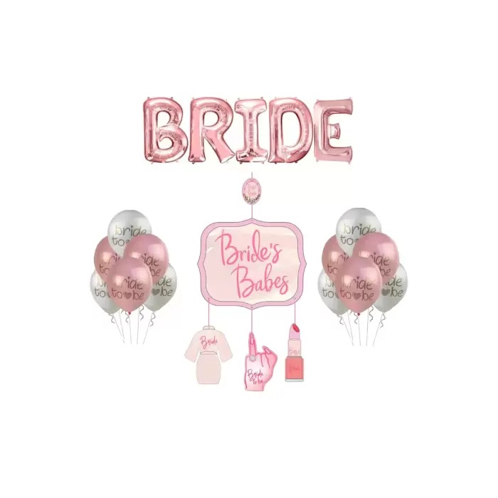 Bride To Be Balonlu Ortam Süsleme Seti Bride To Be Sarkıt Süsleme Bekarlığa Veda