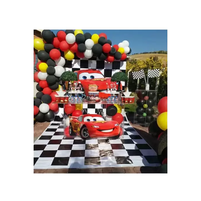 Cars Konsept Balon Zinciri 80 Balon + Balon Zinciri