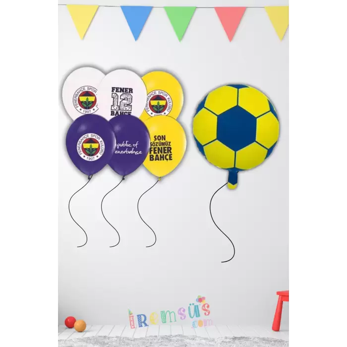 Fenerbahçe Konsept Doğum Günü Partisi Helyum Balon Seti Fenerbahçe Takımı Tema Süslemesi