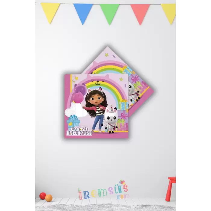 Gabbys Dollhouse Konsept Doğum Günü Partisi Peçete Seti 16 li Gabby Parti Süsleme