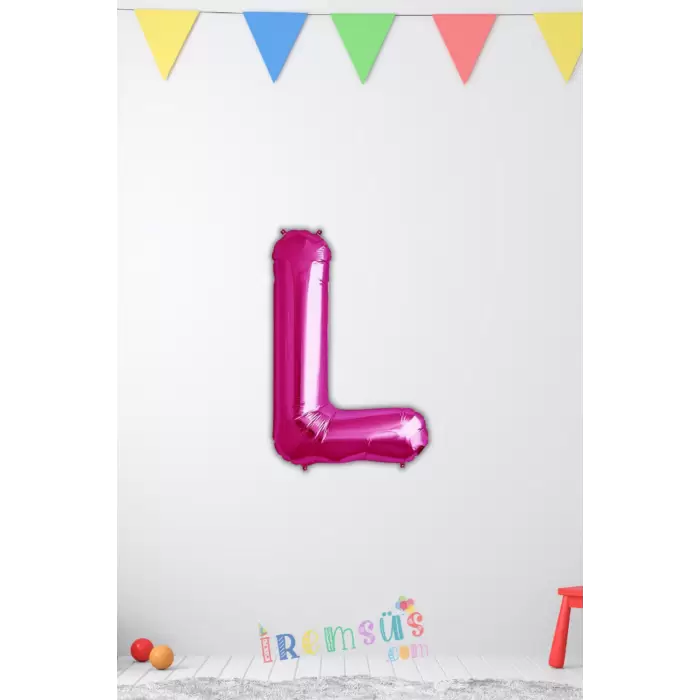 L Harfi Doğum Günü Pembe Renk Folyo Balon 16 36 Cm L Harf Folyo Balon Pembe Konsept