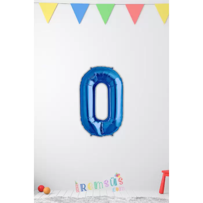 O-Ö Harfi Doğum Günü Mavi Renk Folyo Balon 16 36 Cm O-Ö Harf Folyo Balon Mavi Konsept