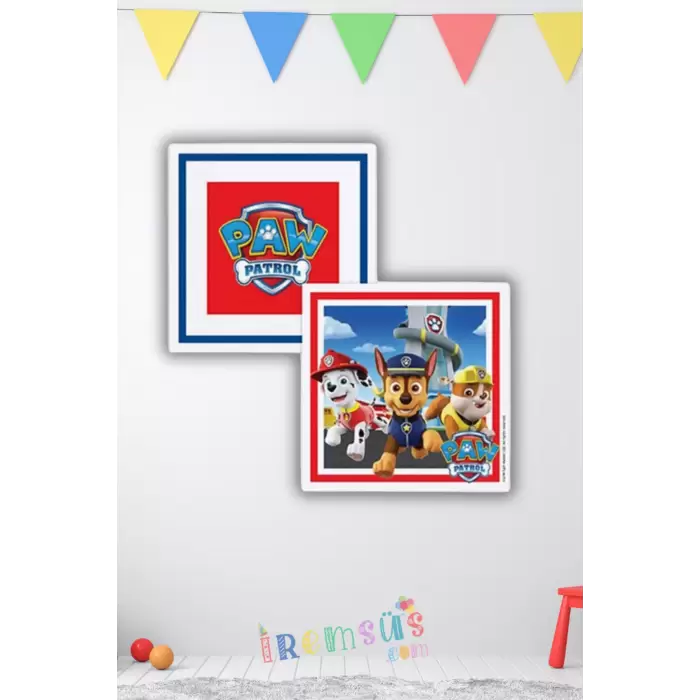 Paw Patrol Tema Doğum Günü Partisi BaskılıPeçetesi 16 Lı Paw Patrol Baskı Peçete