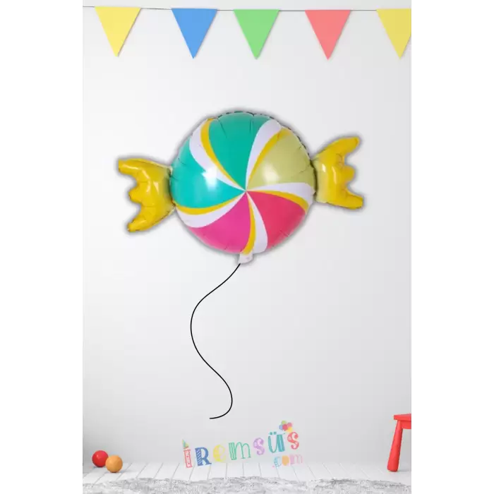 Şeker Figür Folyo Helyum Balon Candy Shape Balon 75*46 Cm Konsept Doğum Günü Süslemesi