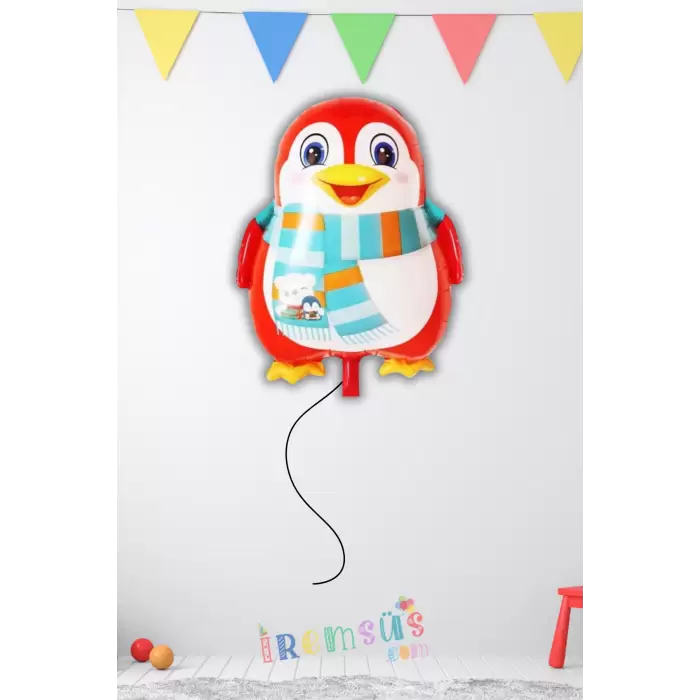 Sevimli Penguen Figür Folyo Helyum Balon 56 Cm Penguen Şekilli Folyo Balon