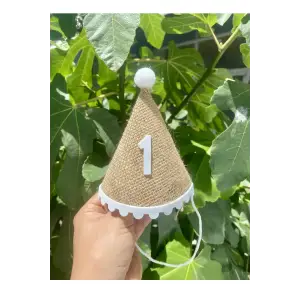 1 Yaş Doğum Günü Partisi 1 Yazılı Hasır Kukuleta Hasır Konsept 1 Yaş Kukuleta