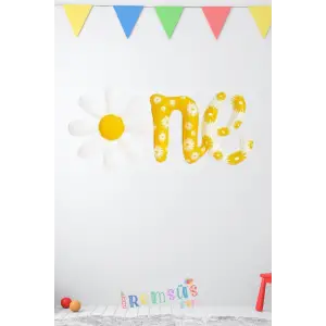 1 Yaş Doğum Günü Partisi Papatya Konsept Süsleme Balonu 117 Cm 1 Yaş papatya Tema Süsleme Balon