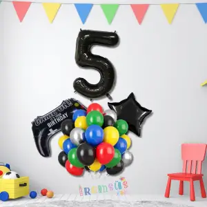5 Yaş Doğum Günü Partisi Oyuncu Tema Balon Süsleme Seti