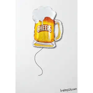 Bira Bardağı Şekilli Folyo Helyum Balon 70 cm Cheers Glass Folyo Balon