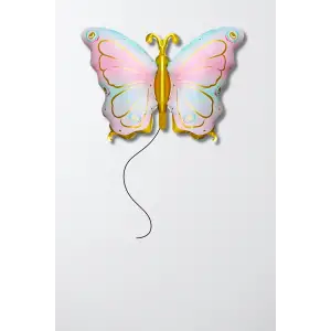 Makaron Kelebek Figür Folyo Helyum Balon 65 cm Hayvanlar Konsept Folyo Balon Süsleme