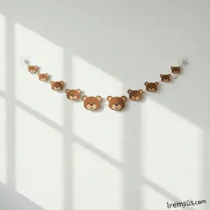 Sevimli Ayıcık Parti Konsepti Dekoratif Süsleme Banner 2 mt Ayıcık Temalı Süsleme