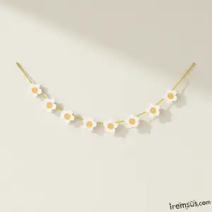 Papatya Konsept Doğum Günü Partisi Şerit Süsleme 3 mt Papatya Şeklinde İp Süsleme