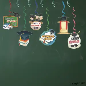 Mezuniyet Partisi Tavan Sarkıtma Süs 6 lı