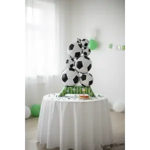 Ayaklı Futbol Topu Folyo Balon 69 cm Futbol Konsept Folyo Balon