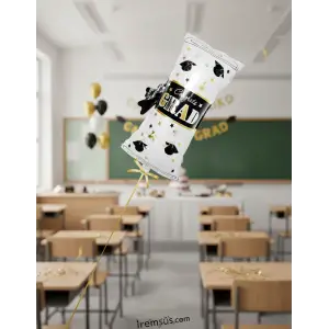 Grad Yazılı Diploma Figür Folyo Helyum Balon 30 Mezuniyet Balon Süslemesi Stok Kodu: diplo