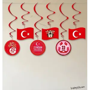 23 Nisan 6lı Tavan Sarkıt Süs