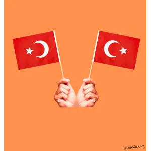 10 Adet Çubuklu Kağıt Türk Bayrağı Çıtalı Sopalı Ayyıldız Baskılı Bayrak 29 Ekim Süslemesi