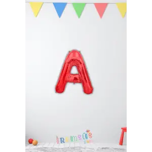 A Harfi Doğum Günü Kırmızı Renk Folyo Balon 16 36 Cm A Harf Folyo Balon Red Konsept