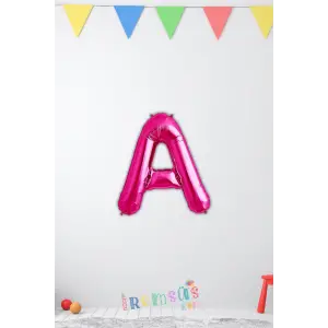 A Harfi Doğum Günü Pembe Renk Folyo Balon 16 36 Cm A Harf Folyo Balon Pembe Konsept