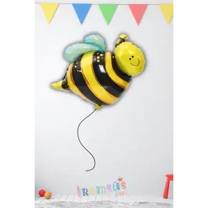 Arı Şekilli Folyo Helyum Balonu 32 Hayvan Konsept Doğum Günü Süslemesi Arı Maya Partisi