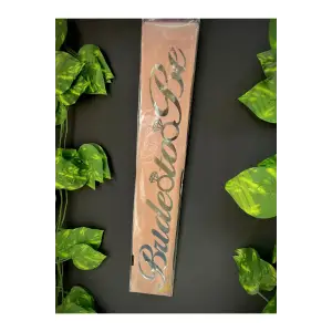 Bride To Be Yazılı Pembe Üstüne Gümüş Yaldızlı Kuşak 150 cm Bekarlığa Veda Partisi Konsepti Süs