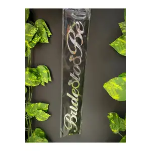 Bride To Be Yazılı Siyah Üstüne Gümüş Yaldızlı Kuşak 150 cm Bekarlığa Veda Partisi Konsepti Süs