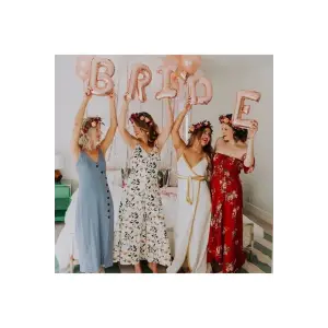 Bride Yazılı Rose Gold Renk Folyo Balon 36 Cm Bekarlığa Veda Partisi Balon Süsleme