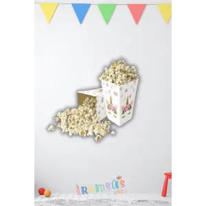 Çiçekli Unicorn Konsept Mısır Kutusu 8 li