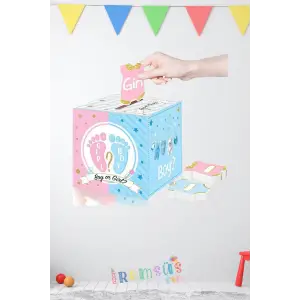 Cinsiyet Belirleme Partisi Bebek Cinsiyet Tahmin Kutusu 19*19 Cm Cinsiyet Partisi Organizasyon Süs