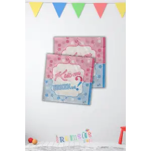 Cinsiyet Belirleme Partisi Kızmı Erkekmi Peçete 20 li 33*33 Cm Cinsiyet Partisi Süslemesi