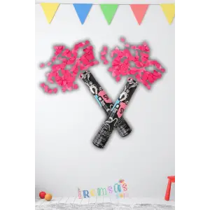 Cinsiyet Belirleme Partisi Pembe Renk Konfeti 30 cm 1 adet Kız Bebek Cinsiyet Partisi