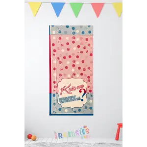 Cinsiyet Belirleme Partisi Plastik Masa Örtüsü 120*180 cm 1 Adet Cinsiyet Partisi Süsleme