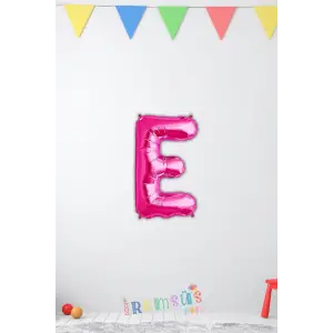 E Harfi Doğum Günü Pembe Renk Folyo Balon 16 36 Cm E Harf Folyo Balon Pembe Konsept