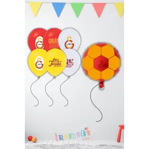 Galatasaray Konsept Doğum Günü Partisi Helyum Balon Seti Galatasaray Takımı Tema Süslemesi