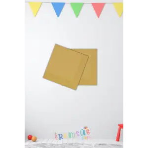 Gold Renkli Konsept Peçete 33*33 Cm 16 lı Gold Renk Parti Süslemesi