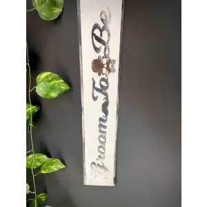 Groom To Be Yazılı Beyaz Üstüne Gümüş Yaldızlı Kuşak 150 Cm Bekarlığa Veda Partisi Konsepti Süsleme