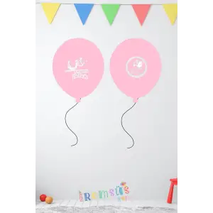 Hoşgeldin Bebek Baskılı Pembe Renk Balon 10 Adet Kız Bebek Yeni Doğum Süsleme Hastane Odası Balonu