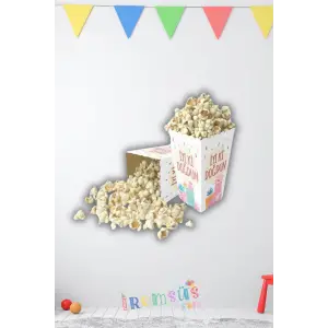 İyiki Doğdun Yazılı Konsept Renkli Mısır Kutusu Popcorn 8 li Makaron Tema Masa Üstü Süslemesi