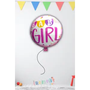 Kız Bebek Yeni Doğum Süsleme Folyo Helyum Balon 18 Hello World Balon Yeni Doğum Süsleme