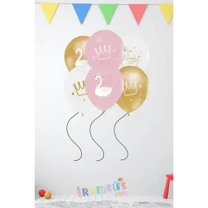 Kuğu Konsept Doğum Günü Partisi Baskılı Balon 10 Adet Kuğu Tema Parti Süsleme Balonu