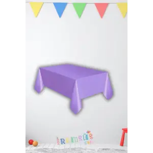 Lila Renk Plastik Masa Örtüsü 120*180 Cm 1 Adet Kullan At Masa Örtüsü Lila Konsept